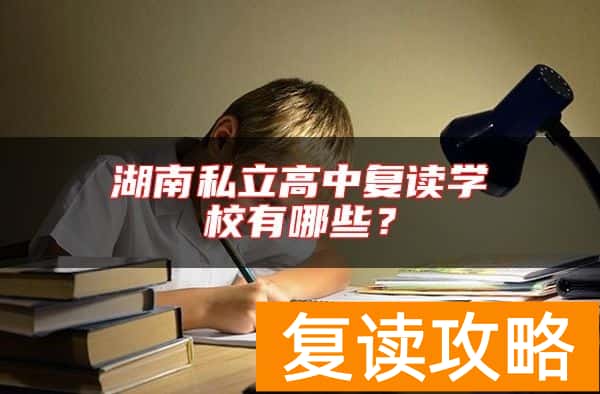 湖南私立高中复读学校有哪些？